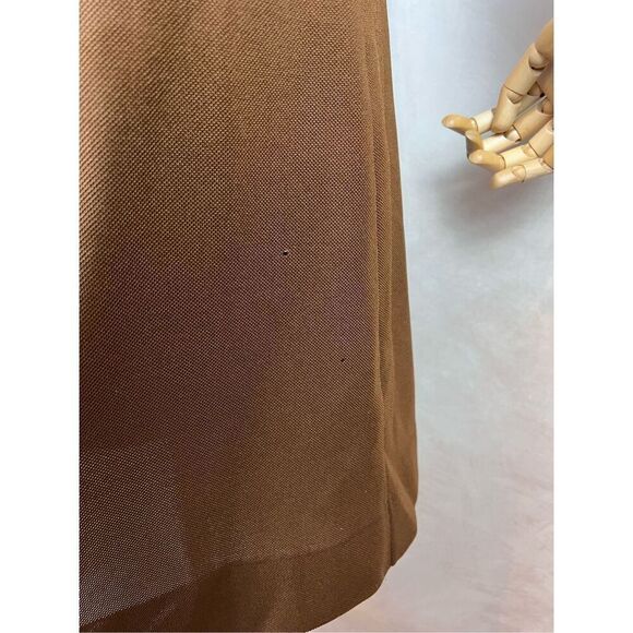 Vintage 70s 60s Brown Shift Dress Mod MCM GoGo Disco Size Medium - Picture 9 of 10